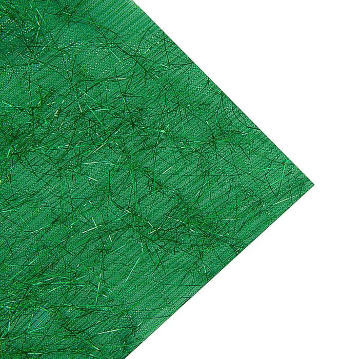 Ткань с ворсом из фольги зелёная, ширина 140 см