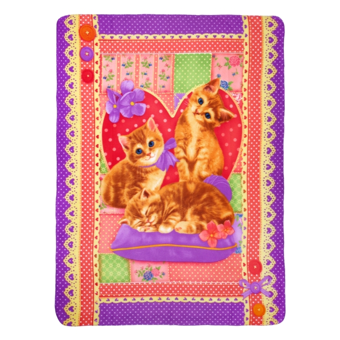 Плед "Collorista" Кошки 130х170 см, 100% п/э флис, 180 гр/м2